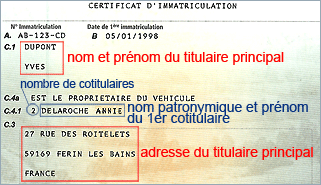 colonne C4.1 carte grise